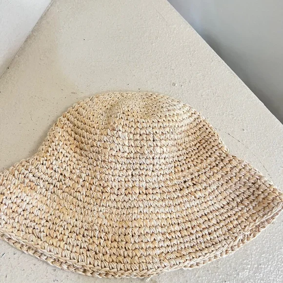 DANIELE MEUCCI Italy Natural Packable Soft Straw Summer Beach Boho Hat - Picture 5 of 10